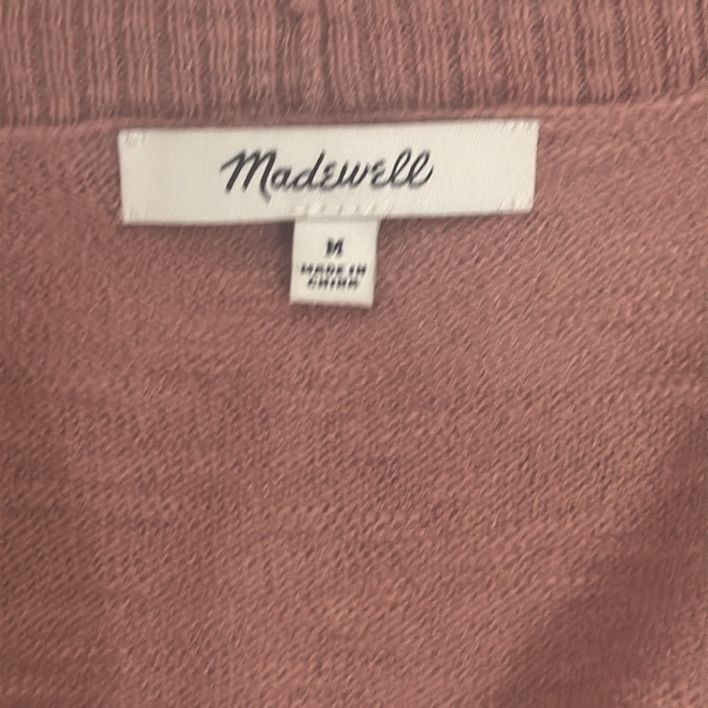 Madewell Dusty‎ Pink Cardigan Sweater - Picture 4 of 5